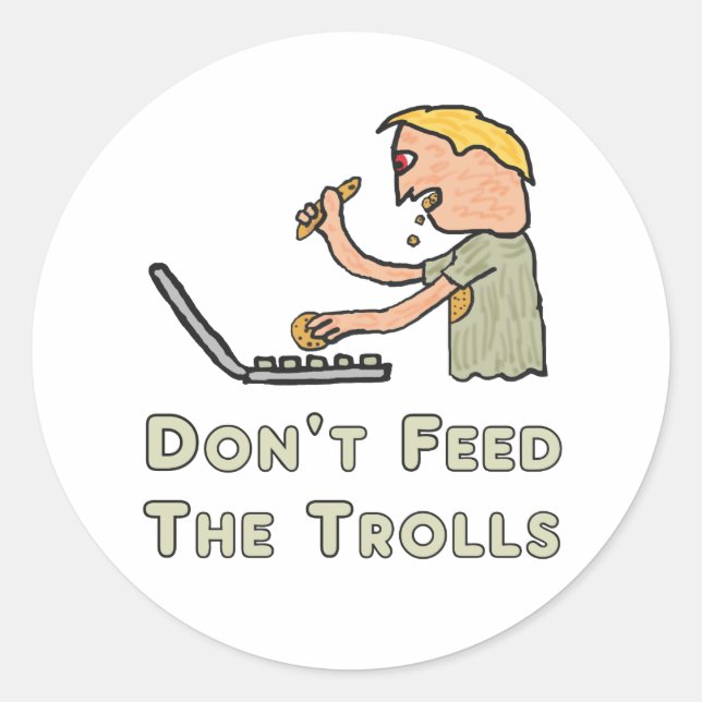 Füttre die Rollen nicht Runder Aufkleber (Vorderseite)