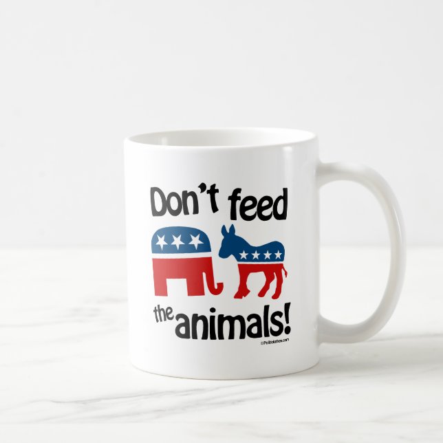 Füttre die Tiere nicht - Kaffeetasse (Rechts)