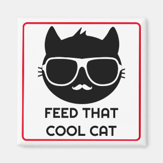 Füttre dieses Coolen Katzen Haustier Fütternd Erin Magnet