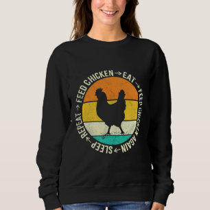 Füttre Hühnerfleisch Vintages Hühnereier Sweatshirt