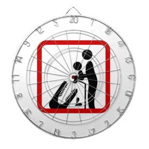 Füttre kein Baby zum Krokodil-Zoozeichen Dartscheibe