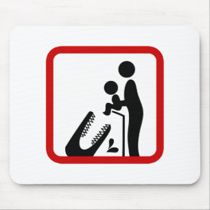 Füttre kein Baby zum Krokodil-Zoozeichen Mousepad