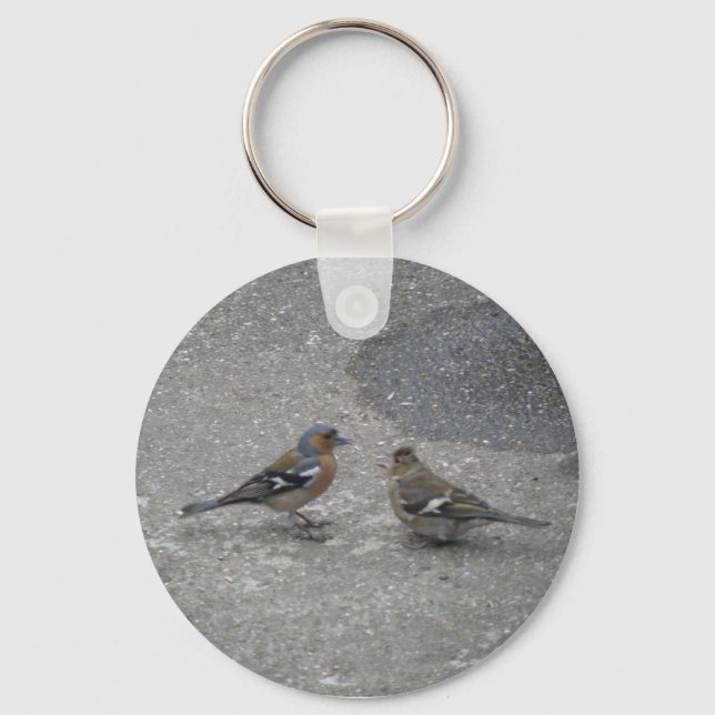 Füttre Me Chaffinch Schlüsselanhänger (Vorderseite)