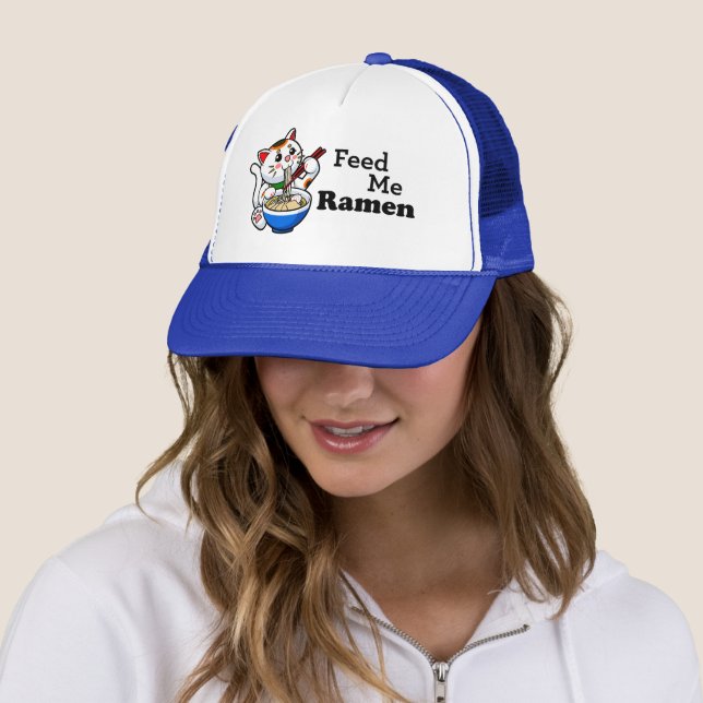 Füttre Me Ramen - Niedliche Katze Truckerkappe (Beispiel)