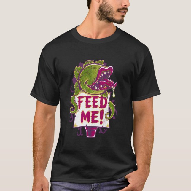 Füttre mir Creepy Audrey Pflanze Spooky Horror Mus T-Shirt (Vorderseite)