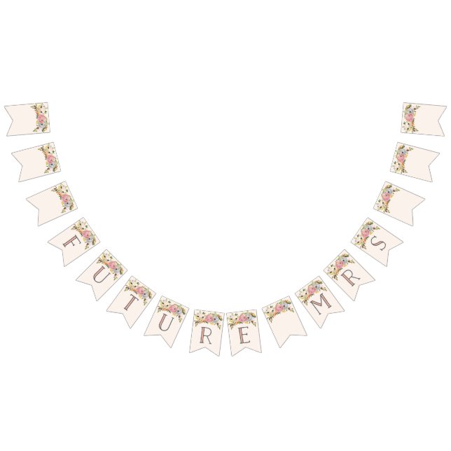 Futur Bannière Mme Bunting Drapeaux de fleurs sucr (Tout)
