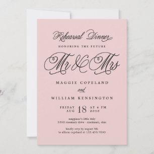 Futur Dîner de répétition M. et Mme Invitation