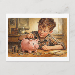 Futur financier. Carte postale