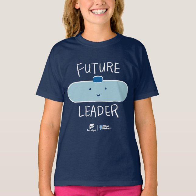 Futur leader souriant T-shirt de filles de chars - (Devant)