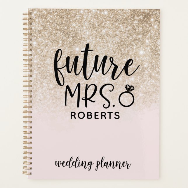 Futur Mme Mariage Blush Parties scintillant rose e (Devant)