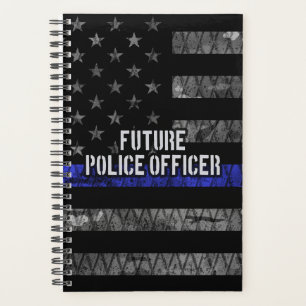 Futur policier Ligne Bleue Mince Distorsion Fl