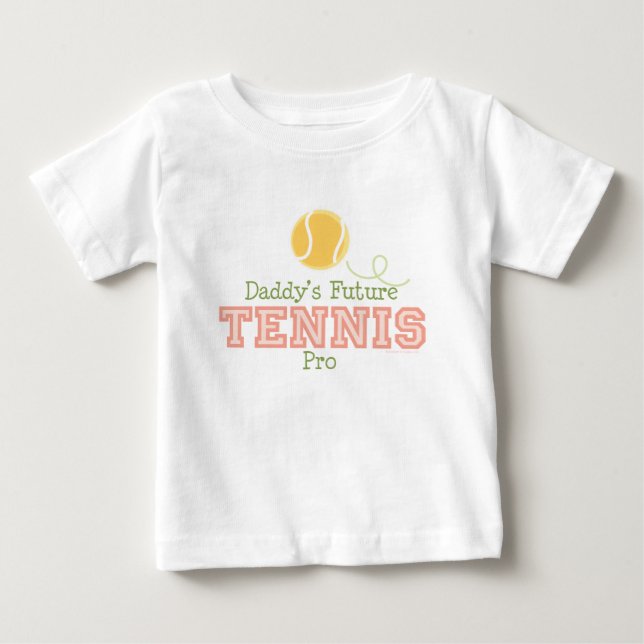 Futur pro T-shirt de bébé du tennis du papa (Devant)