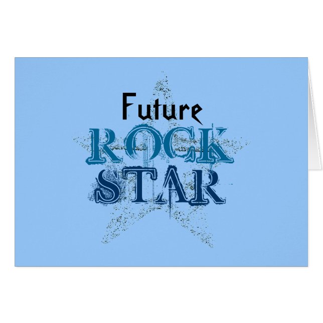Futur Rock Star Baby Boy Cartes (Devant horizontal)