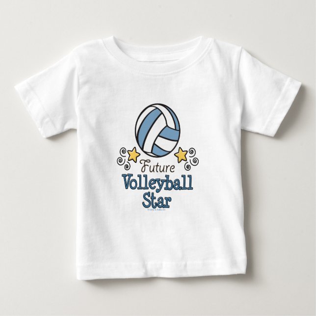 Futur T-shirt de bébé d'étoile de volleyball (Devant)