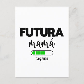 Futura mamá cargando postkarte