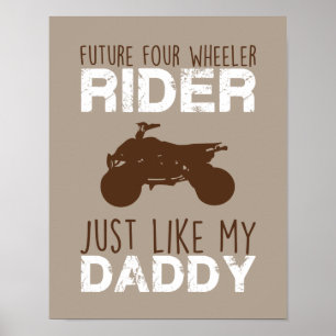 Future 4-Rad-Fahrer Baby-Nursery-Druck ATV Poster