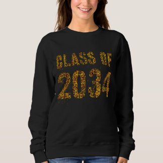 Future Abschluss Class of 2034 Leopard Print 1. Sweatshirt