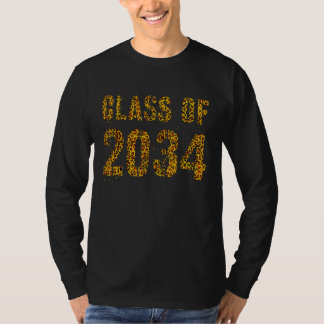 Future Abschluss Class of 2034 Leopard Print 1. T-Shirt