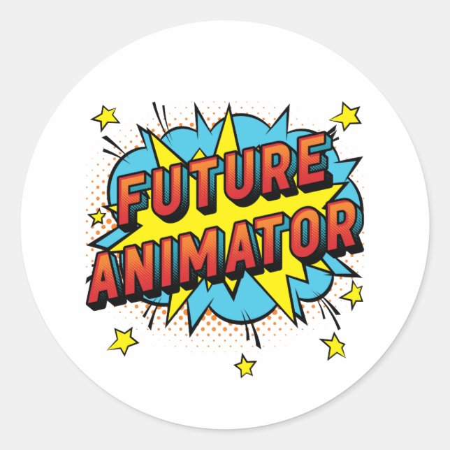 Future Animator Motion Graphics Runder Aufkleber (Vorderseite)