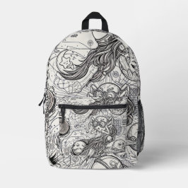 Future Astronaut Cosmic Streetwear-Rucksack Bedruckter Rucksack