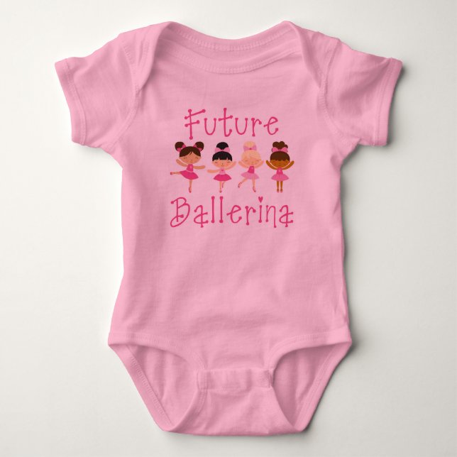 Future Ballerina Baby Strampler (Vorderseite)