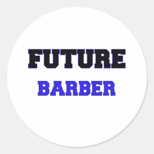 Future Barber Runder Aufkleber