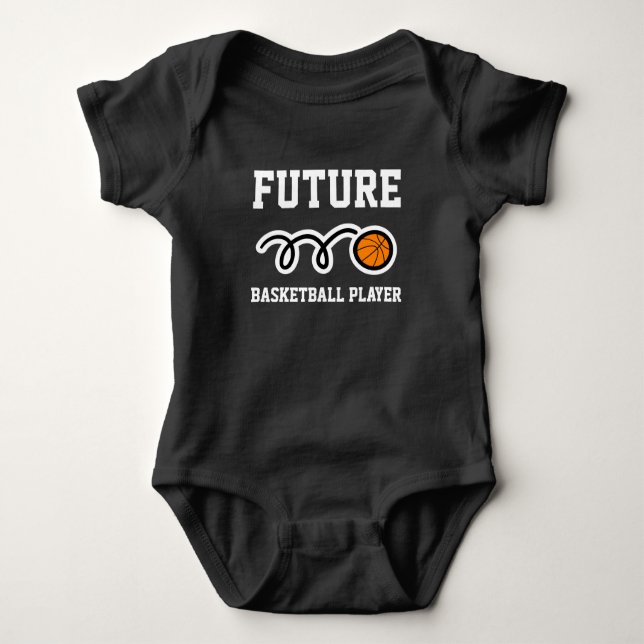 Future Basketball Player Jersey Baby Bodysuit Strampler (Vorderseite)
