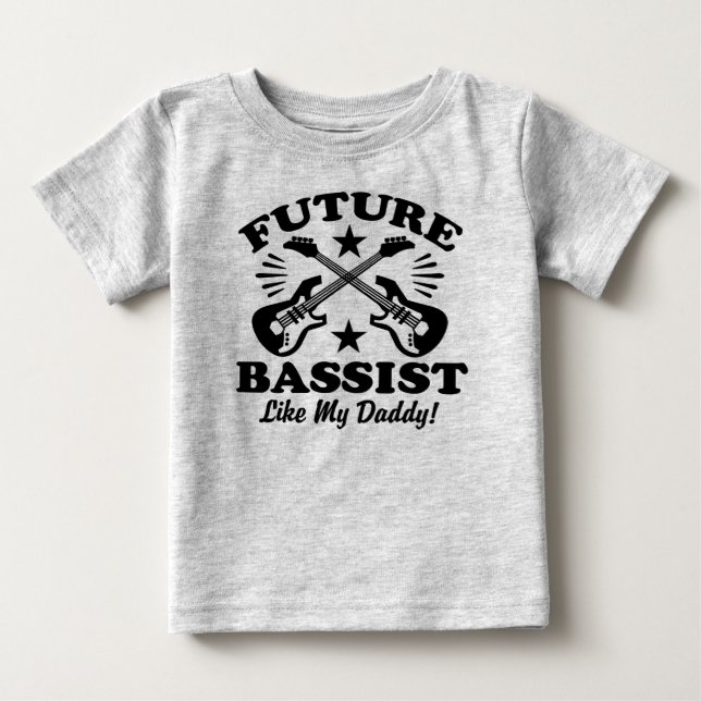 Future Bass Player wie mein Vater Baby T-shirt (Vorderseite)