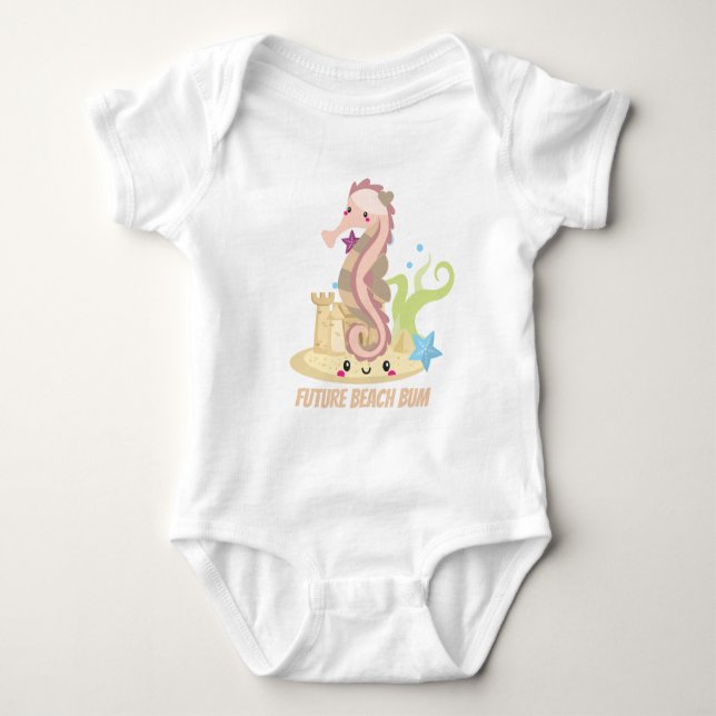 Future beach bum baby unisex kawaii baby strampler (Vorderseite)