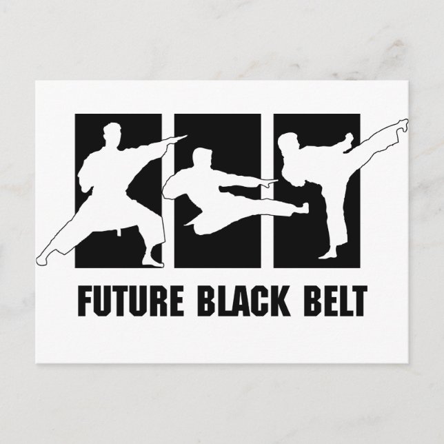 Future Black Belt Postkarte (Vorderseite)