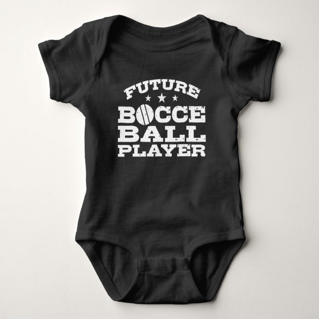 Future Bocce Ball Player Baby Bodysuit Strampler (Vorderseite)
