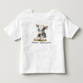 Future Bookworm Cow Reading Baby Kleinkind T-shirt