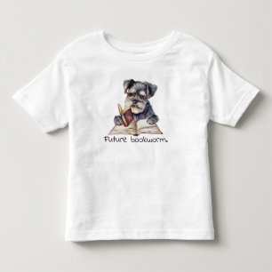 Future Bookworm Dog Reading Baby Kleinkind T-shirt