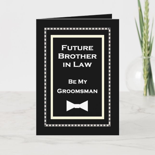 Future Borther-in-Law Groomsman Wedding Invitation (Devant)