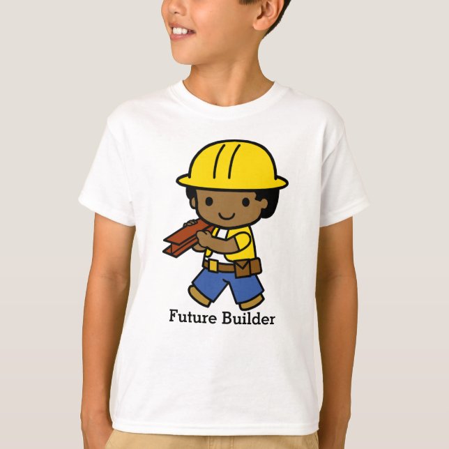 Future Builder in Yellow Hard Hat T-Shirt (Vorderseite)
