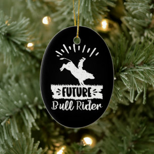 Future Bull Rider Bull Riding Rodeo gibt Ideen Keramik Ornament