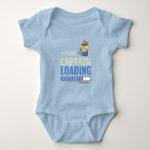 Future Captain Loading Niedlich Funny Personalisie Baby Strampler