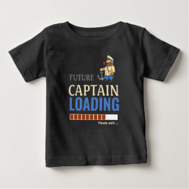 Future Captain Loading Niedlich Funny Personalisie Baby T-shirt