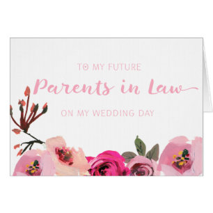 Future carte de mariage rose de beaux-parents de