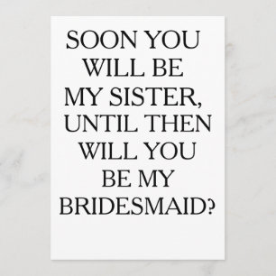 FUTURE CARTE DE SOEUR BRIDESMAID
