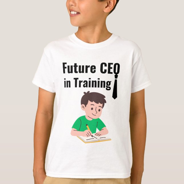 Future CEO in Training Motivational Kids Shirt (Vorderseite)