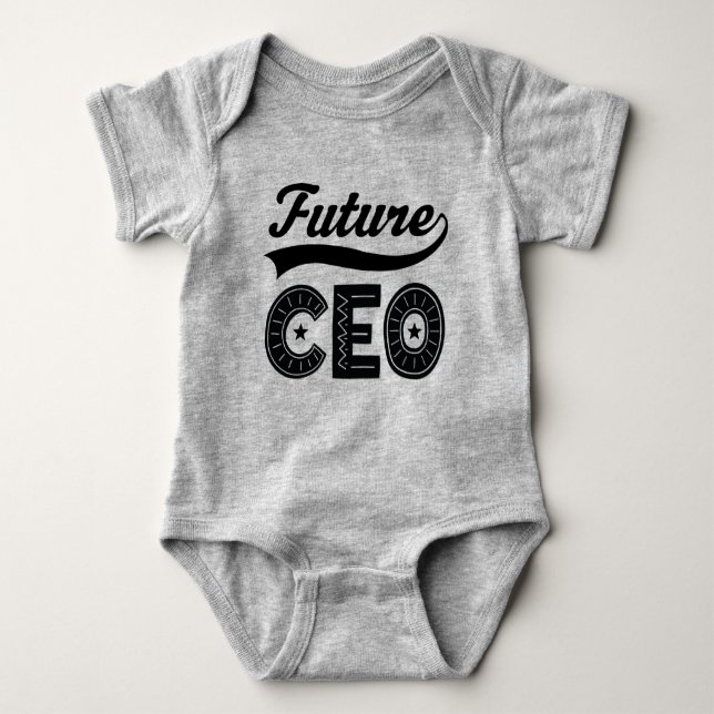 Future CEO Kinder Job Gift Baby Strampler (Vorderseite)