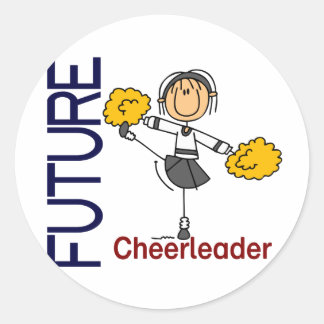 Future Cheerleader Strichmännchen Runder Aufkleber