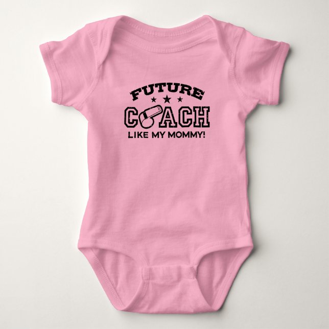 Future Coach wie mein Mama Baby T - Shirt (Vorderseite)
