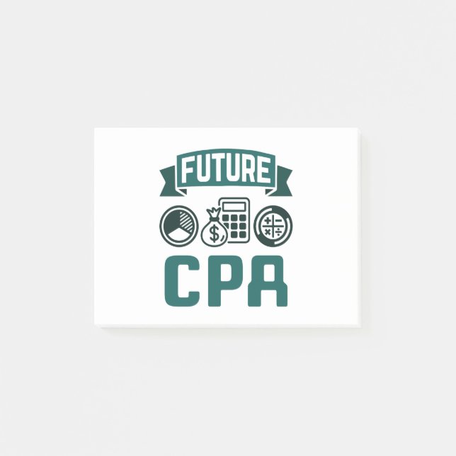 Future CPA Accounting Abschluss Post-it Klebezettel (Vorderseite)