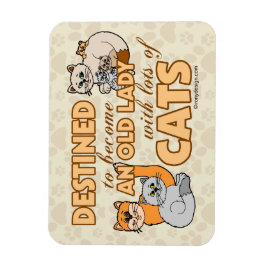 Future Crazy Cat Lady Funny Sprichwort Design Magnet