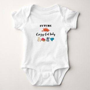 Future Crazy Cat Lady - Niedliche Kitty Illustrati Baby Strampler