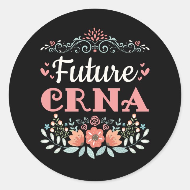 Future CRNA Nurse Anästhesist Runder Aufkleber (Vorderseite)
