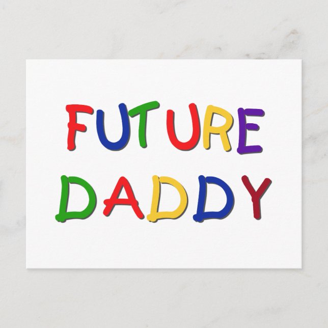 Future Daddy Primary Colors - T - Shirt und Gesche Postkarte (Vorderseite)