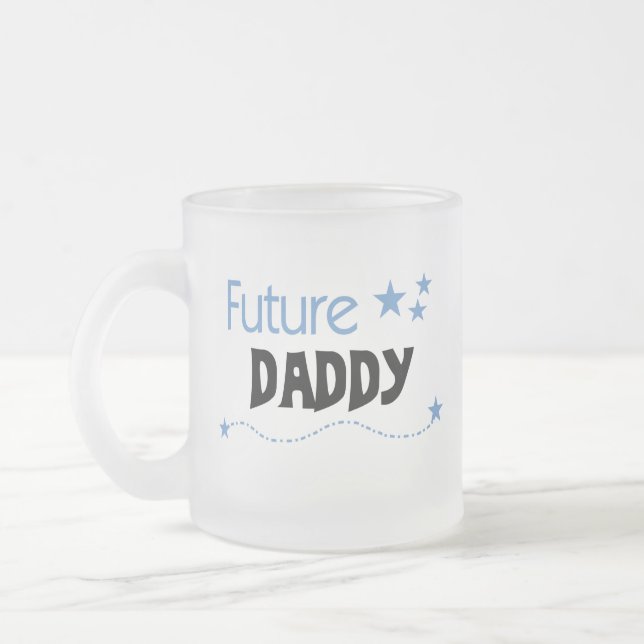 Future Daddy Tshirts und Geschenke Mattglastasse (Links)
